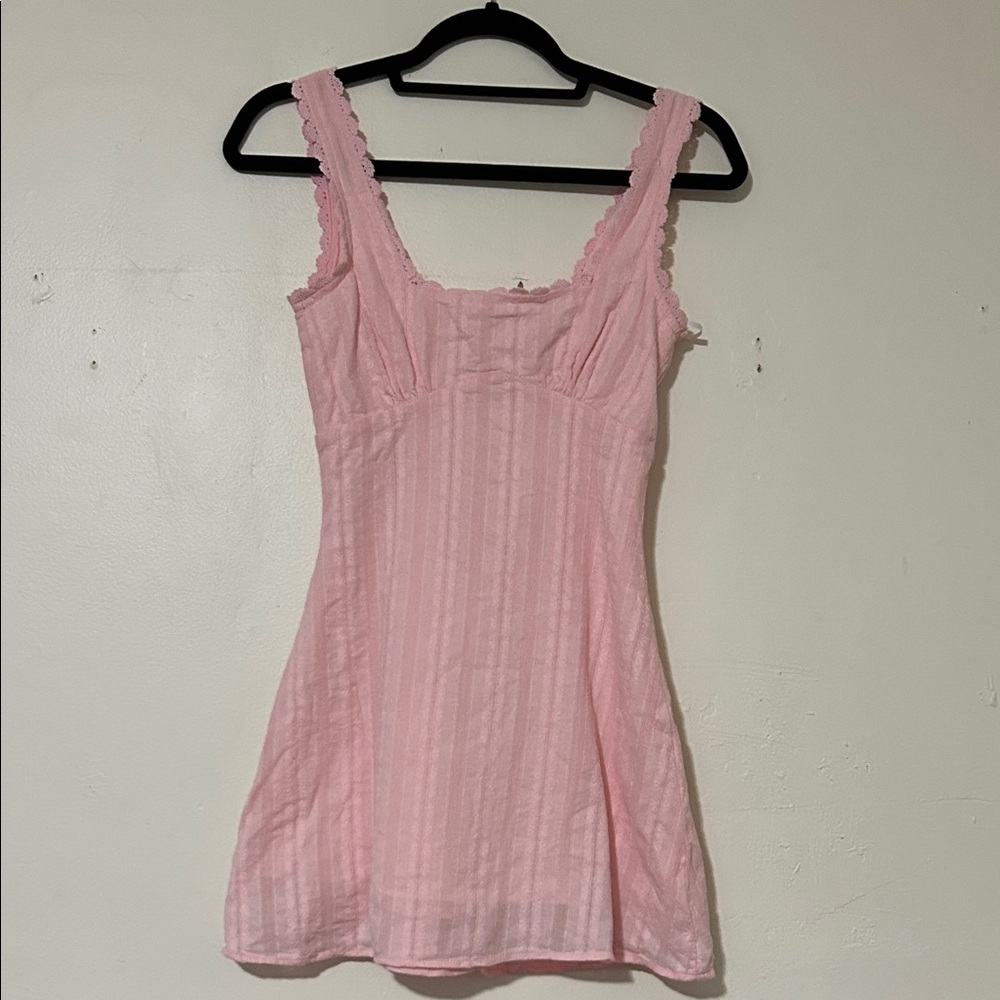 Princess Polly Soft Pink Lace-Trim Dress